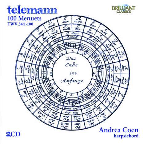 Georg Philipp Telemann (1681-1767): 100 Menuette TWV 34 für Cembalo, 2 CDs