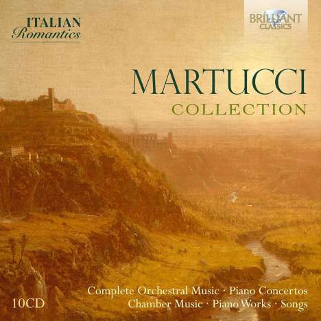 Giuseppe Martucci (1856-1909): Martucci Collection (Orchesterwerke, Klavierkonzerte, Kammermusik, Klavierwerke, Lieder), 10 CDs