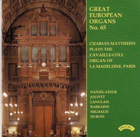 Große europäische Orgeln Vol.65, CD