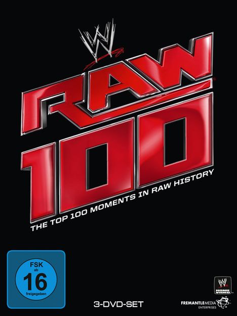 Wrestling: Top 100 Raw Moments, 3 DVDs