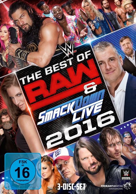 The Best Of Raw &amp; Smackdown Live 2016, 3 DVDs