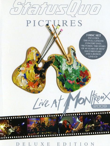 Status Quo: Pictures: Live At Montreux 2009 (Deluxe-Edition), 2 DVDs und 1 CD