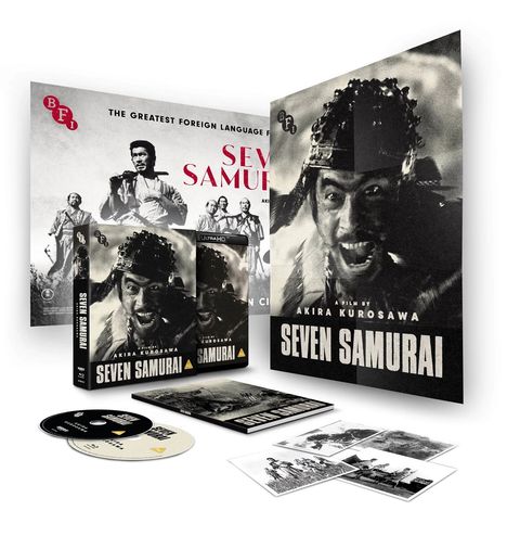 Seven Samurai (1954) (Ultra HD Blu-ray &amp; Blu-ray) (UK-Import), 1 Ultra HD Blu-ray und 1 Blu-ray Disc