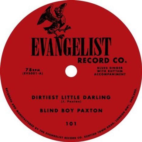 Blind Boy Paxton: Dirtiest Little Darling/Railro, Single 10"