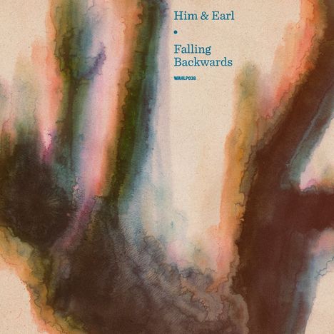 Text: Him & Earl, Falling Backwards, WAHLP038. 
Aquarell-Illustration mit fließenden, bunten Farben.