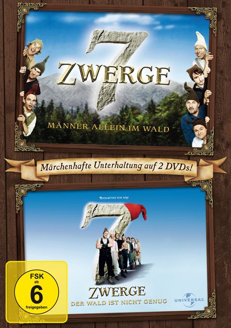 7 Zwerge: Männer allein im Wald + Der Wald ist nicht genug, 2 DVDs