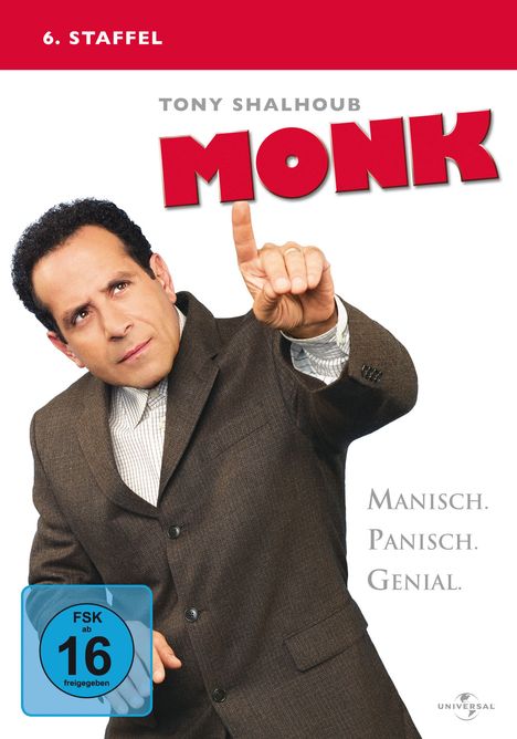 Monk Season 6, 4 DVDs