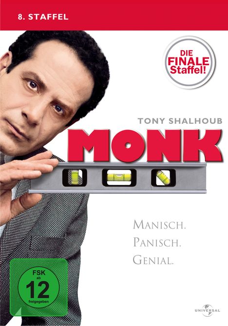 Monk Season 8, 4 DVDs