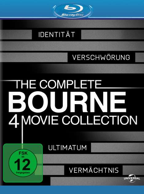 The Complete Bourne 4 Movie Collection (Blu-ray), 4 Blu-ray Discs