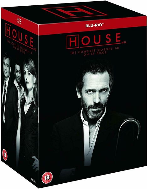 House: The Complete Seasons 1-8 (Blu-ray) (UK Import mit deutscher Tonspur), 39 Blu-ray Discs