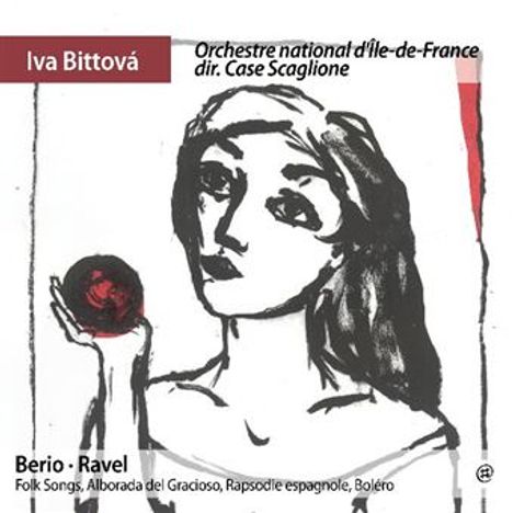 "Iva Bittová, Orchestre national d'Île-de-France, dir. Case Scaglione. Illustration: Frau mit nachdenklichem Ausdruck."