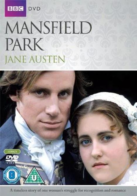 „Mansfield Park“ von Jane Austen, BBC DVD. Zwei Personen in historischer Kleidung blicken ernst in die Kamera.