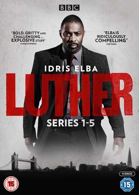 Luther Season 1-5 (UK Import), 9 DVDs