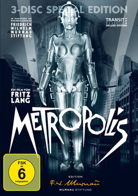 Metropolis (1926) (neu restaurierte Langfassung) (Special Edition), 3 DVDs