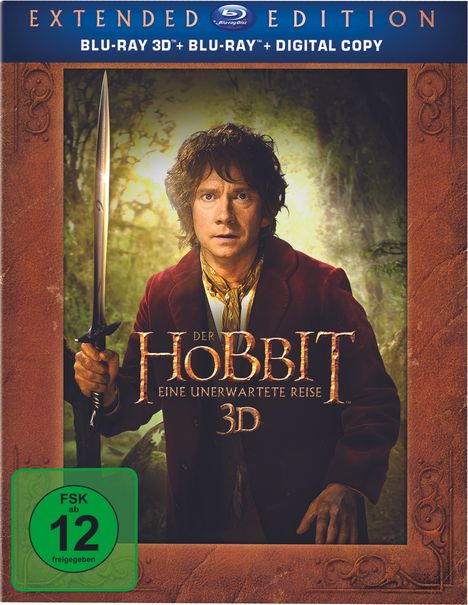 Der Hobbit: Eine unerwartete Reise (Extended Edition) (2D &amp; 3D Blu-ray), 5 Blu-ray Discs