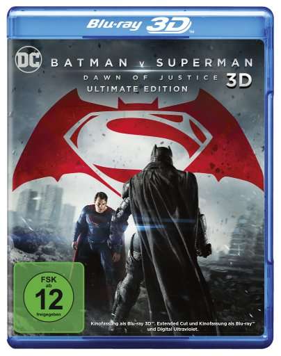 Batman v Superman: Dawn of Justice (3D &amp; 2D Blu-ray), 3 Blu-ray Discs