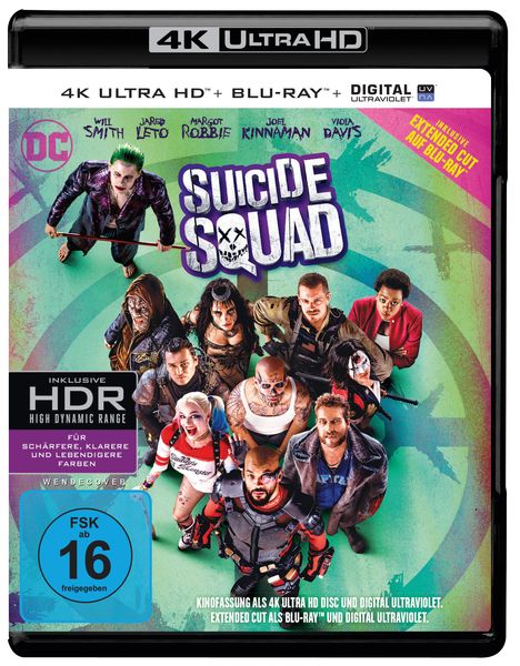 Suicide Squad (2016) (Ultra HD Blu-ray &amp; Blu-ray), 1 Ultra HD Blu-ray und 1 Blu-ray Disc