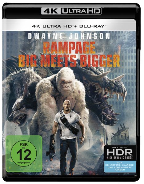 Rampage (2018) (Ultra HD Blu-ray &amp; Blu-ray), 1 Ultra HD Blu-ray und 1 Blu-ray Disc