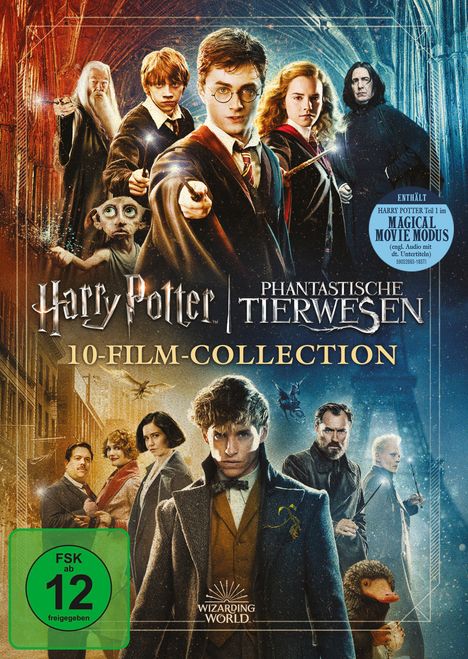 Wizarding World (Harry Potter &amp; Phantastische Tierwesen) (10-Film Collection) (Jubiläumsedition), 11 DVDs