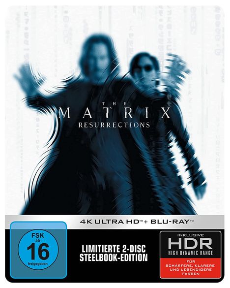 Matrix Resurrections (Ultra HD Blu-ray &amp; Blu-ray im Steelbook), 1 Ultra HD Blu-ray und 1 Blu-ray Disc