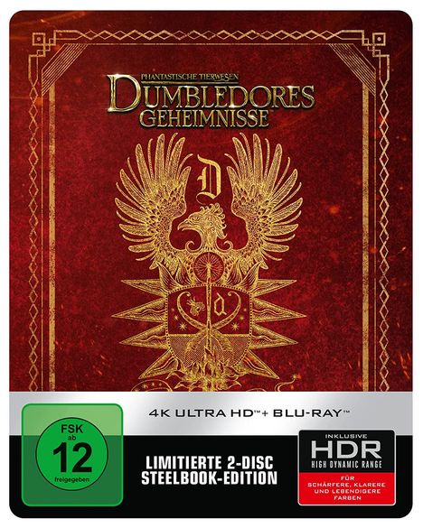 Phantastische Tierwesen: Dumbledores Geheimnisse (Ultra HD Blu-ray &amp; Blu-ray im Steelbook), 1 Ultra HD Blu-ray und 1 Blu-ray Disc