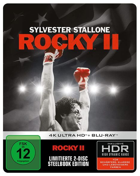 Rocky II (Ultra HD Blu-ray &amp; Blu-ray im Steelbook), 1 Ultra HD Blu-ray und 1 Blu-ray Disc