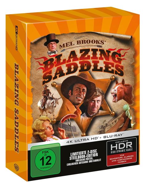 Blazing Saddles - Der wilde Wilde Westen (Ultimate Collector's Edition) (Ultra HD Blu-ray &amp; Blu-ray im Steelbook), 1 Ultra HD Blu-ray und 1 Blu-ray Disc