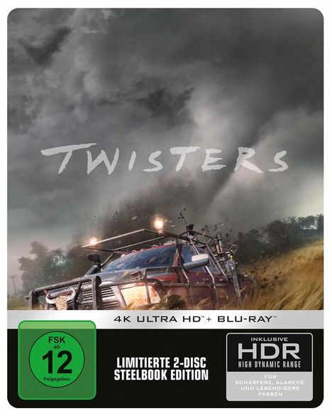 Twisters (Ultra HD Blu-ray &amp; Blu-ray im Steelbook), 1 Ultra HD Blu-ray und 1 Blu-ray Disc