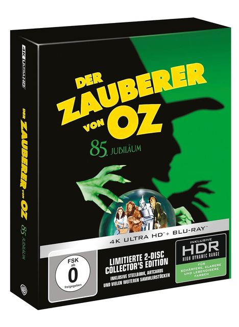 Der Zauberer von OZ (1939) (Ultimate Collector's Edition) (Ultra HD Blu-ray &amp; Blu-ray im Steelbook), 1 Ultra HD Blu-ray und 1 Blu-ray Disc