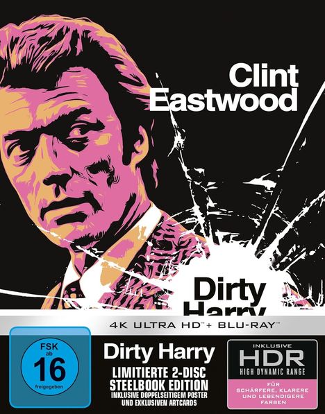Dirty Harry (Ultimate Collector's Edition) (Ultra HD Blu-ray & Blu-ray im Steelbook), 1 Ultra HD Blu-ray und 1 Blu-ray Disc