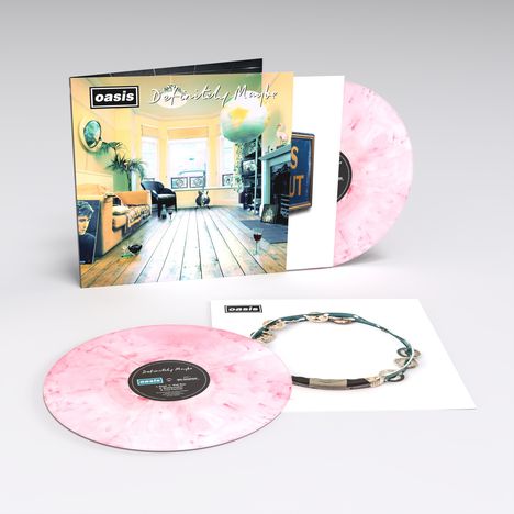 Oasis: Definitely Maybe (30th Anniversary Edition) (remastered) (Strawberries &amp; Cream Vinyl), 2 LPs