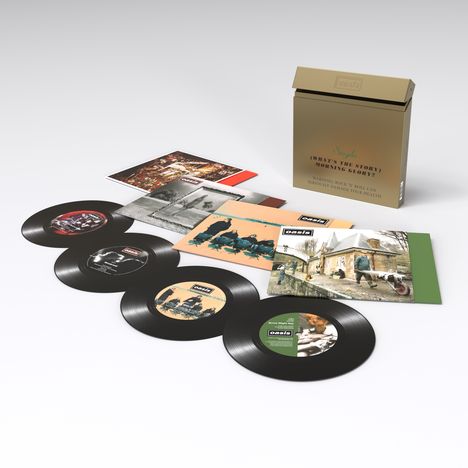 Oasis: (What's The Story) Morning Glory? (2014 remastered) (Limited 7"-Boxset), 4 Singles 7"