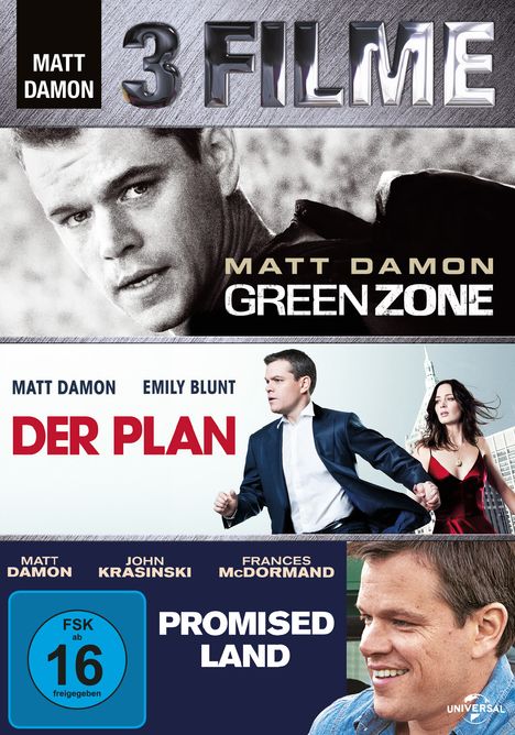 Matt Damon: 3-Movie-Set, 3 DVDs