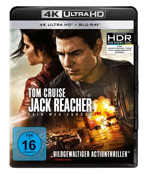 Jack Reacher: Kein Weg zurück (Ultra HD Blu-ray &amp; Blu-ray), 1 Ultra HD Blu-ray und 1 Blu-ray Disc