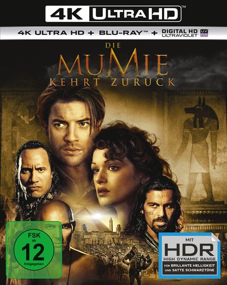 Die Mumie kehrt zurück (Ultra HD Blu-ray &amp; Blu-ray), 1 Ultra HD Blu-ray und 1 Blu-ray Disc