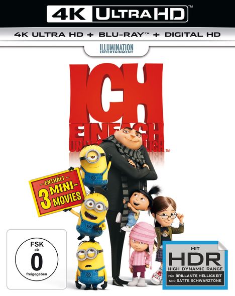 Ich - Einfach unverbesserlich (Ultra HD Blu-ray &amp; Blu-ray), 1 Ultra HD Blu-ray und 1 Blu-ray Disc