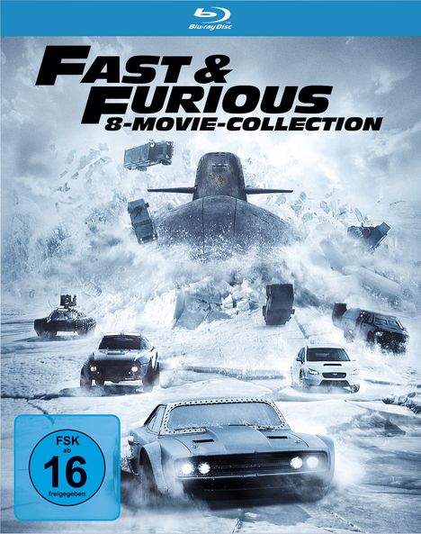 Fast &amp; Furious (8-Movie Collection) (Blu-ray), 8 Blu-ray Discs