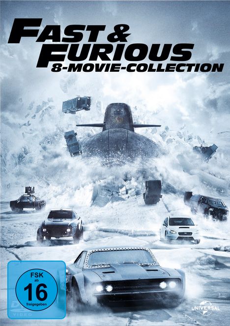 Fast &amp; Furious (8-Movie Collection), 8 DVDs