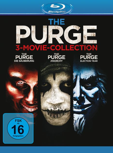 The Purge 3-Movie-Collection (Blu-ray), 3 Blu-ray Discs