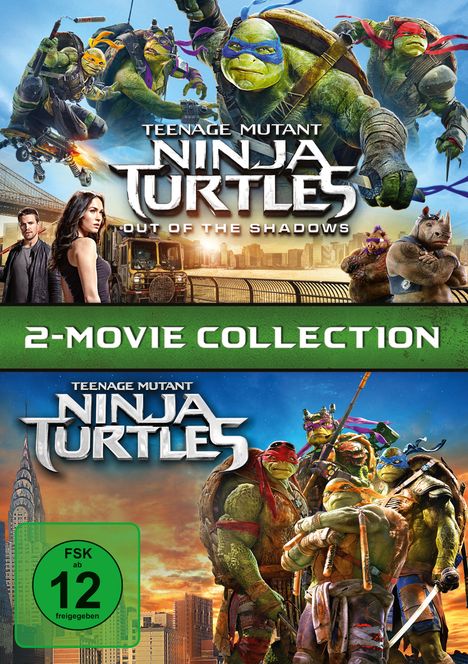 Teenage Mutant Ninja Turtles / Teenage Mutant Ninja Turtles Out Of The Shadows, 2 DVDs