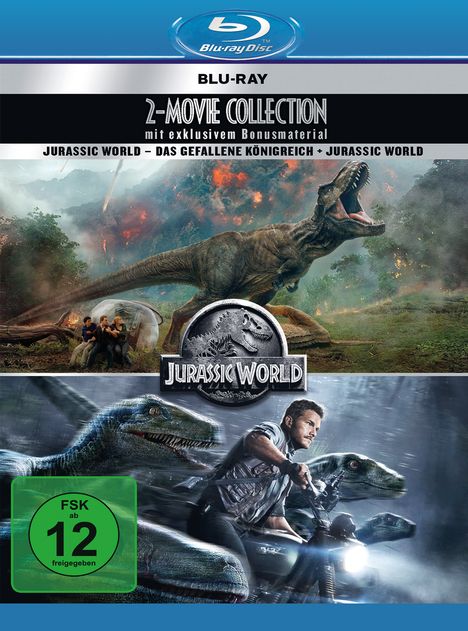 Jurassic World: 2-Movie Collection (Blu-ray), 2 Blu-ray Discs und 2 DVDs