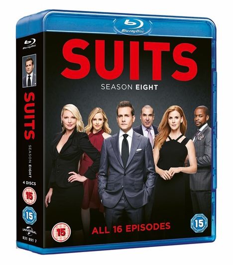 Suits Season 8 (Blu-ray) (UK-Import), 4 Blu-ray Discs