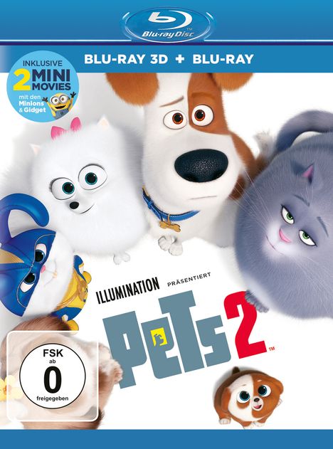 Pets 2 (3D &amp; 2D Blu-ray), 2 Blu-ray Discs