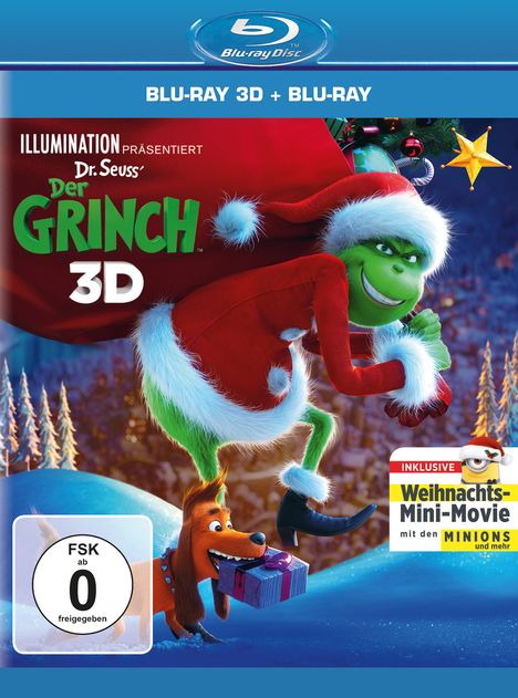 Der Grinch (2018) (Weihnachts-Edition) (3D &amp; 2D Blu-ray), 2 Blu-ray Discs