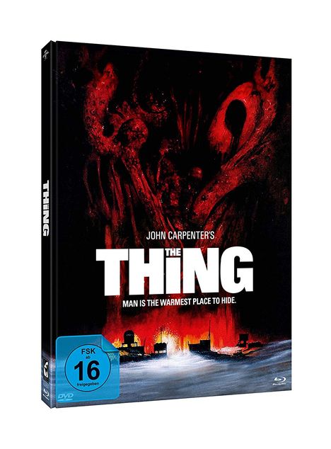 The Thing (Blu-ray &amp; DVD im Mediabook #Edwards), 2 Blu-ray Discs und 1 DVD