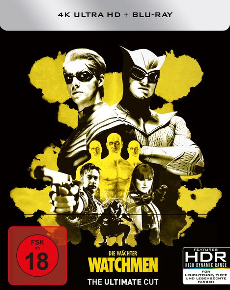 Watchmen - Die Wächter (Ultimate Cut) (Ultra HD Blu-ray &amp; Blu-ray im Steelbook), 1 Ultra HD Blu-ray und 1 Blu-ray Disc
