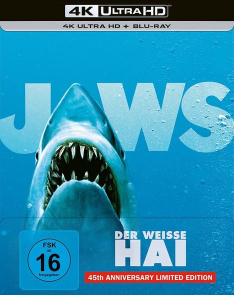 Der weiße Hai (45th Anniversary Limited Edition) (Ultra HD Blu-ray &amp; Blu-ray im Steelbook), 1 Ultra HD Blu-ray und 1 Blu-ray Disc
