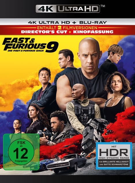 Fast &amp; Furious 9 - Die Fast &amp; Furious Saga (Ultra HD Blu-ray &amp; Blu-ray), 1 Ultra HD Blu-ray und 1 Blu-ray Disc