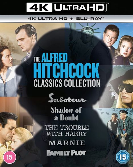 Alfred Hitchcock Classics Collection 2 (Ultra HD Blu-ray &amp; Blu-ray) (UK Import mit deutscher Tonspur), 5 Ultra HD Blu-rays und 5 Blu-ray Discs
