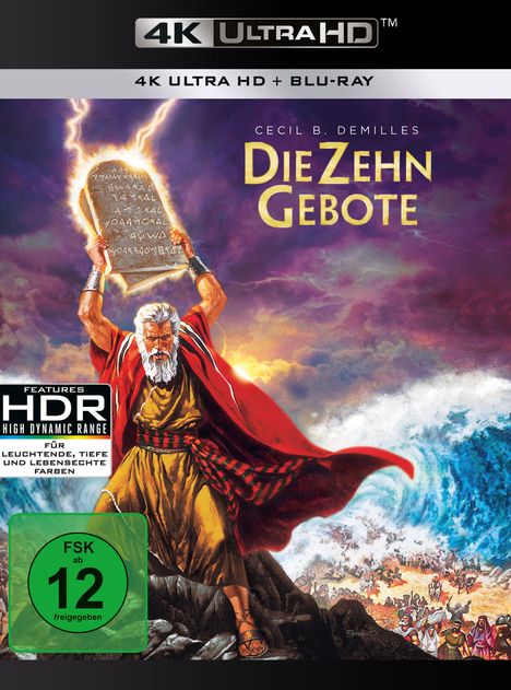 Die zehn Gebote (Ultra HD Blu-ray &amp; Blu-ray), 1 Ultra HD Blu-ray und 2 Blu-ray Discs